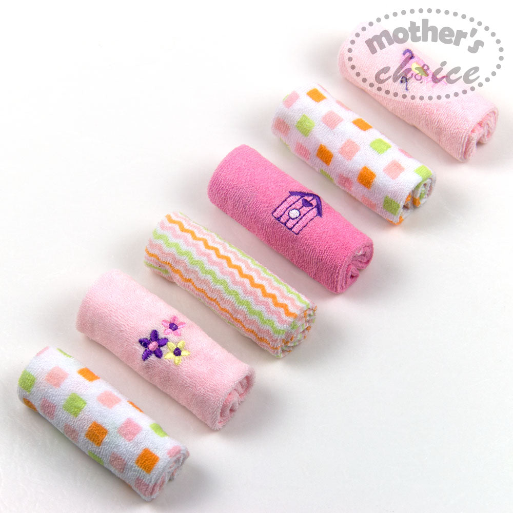 Mothers Choise Item: 6 Pk Face Cloth Set Mothers Choice Yallatoys