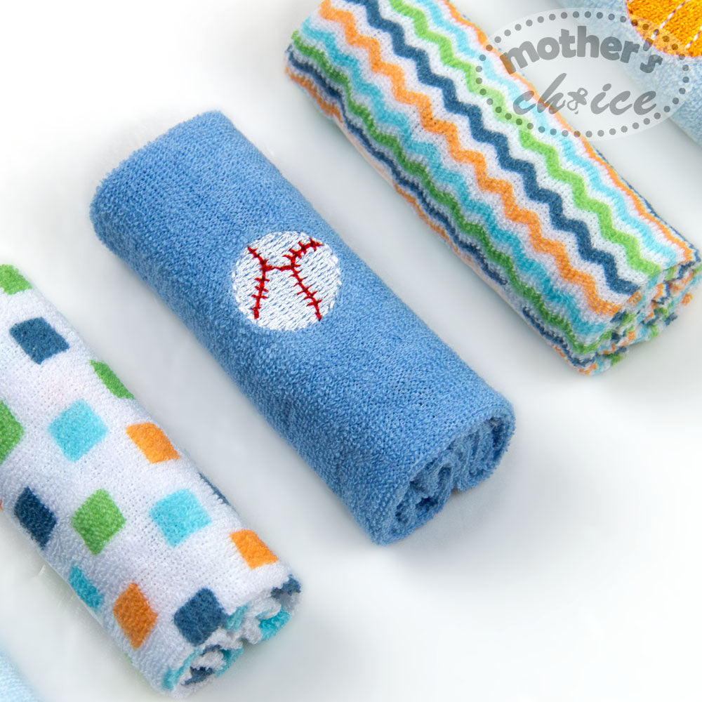 Mothers Choise Item: 6 Pk Face Cloth Set Mothers Choice Yallatoys