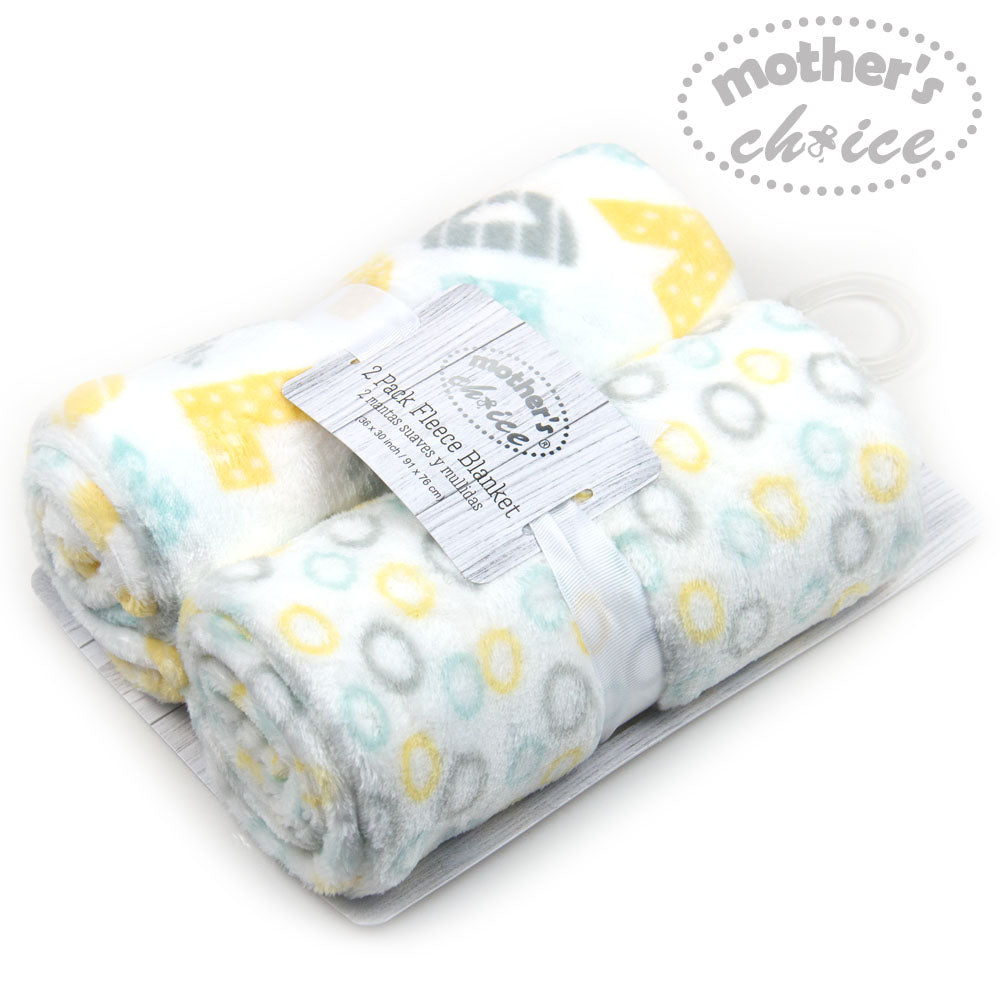 Mothers Choice 2Pk Flannel Fleece Receiver Alphabets Yellow Mothers Choice Yallatoys