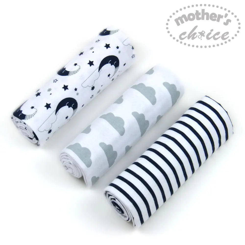 Mothers Choise Item: 3Pk Flannel Receiver With Overlock Binding  - 4 Mothers Choice Yallatoys