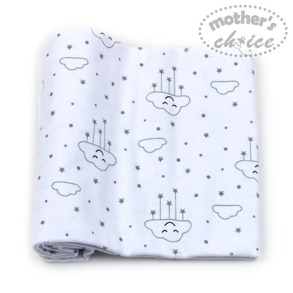 Mothers Choice 3Pk Flannel Receiver With Overlock Binding Grey Mothers Choice Yallatoys