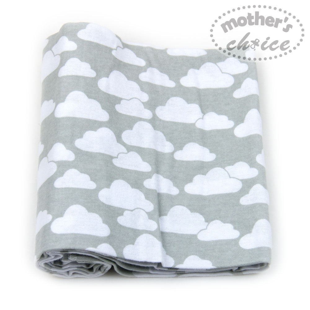 Mothers Choice 3Pk Flannel Receiver With Overlock Binding Grey Mothers Choice Yallatoys