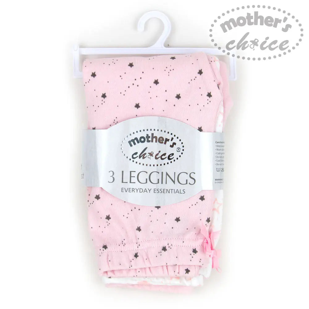 Mothers Choice Baby Legging In 3Pcs Pack - White Mothers Choice