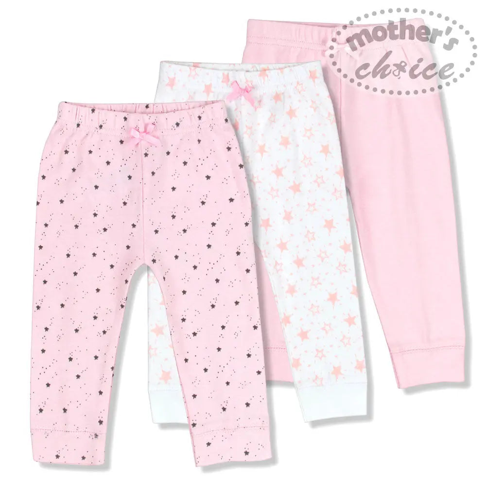 Mothers Choice Baby Legging In 3Pcs Pack - White Mothers Choice