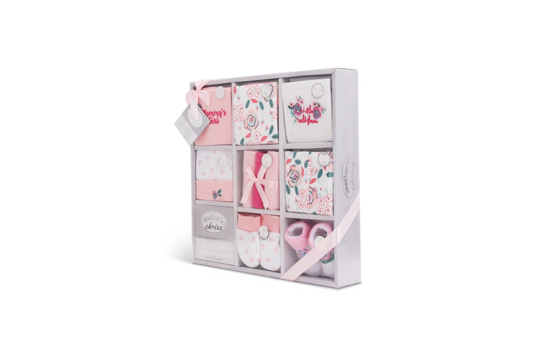 Mother'S Choice- Baby10Pcs Gift Set Of  Bodysuit-Pink Mothers Choice Yallatoys
