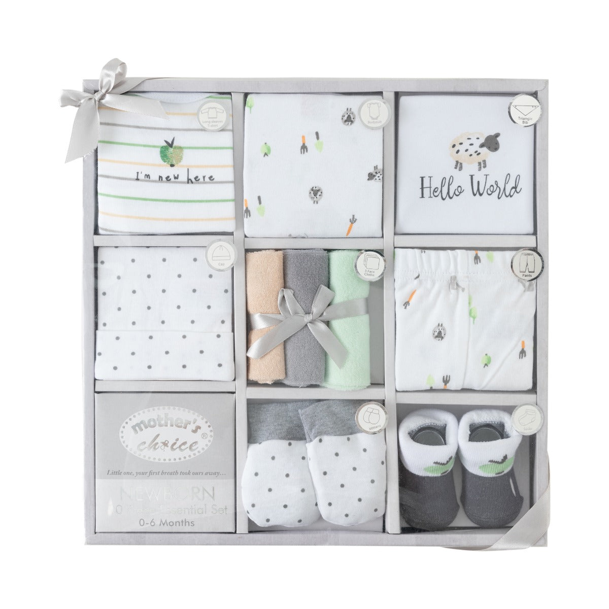 Mother'S Choice- Baby10Pcs Gift Set Of  Bodysuit.
Grey Mothers Choice Yallatoys