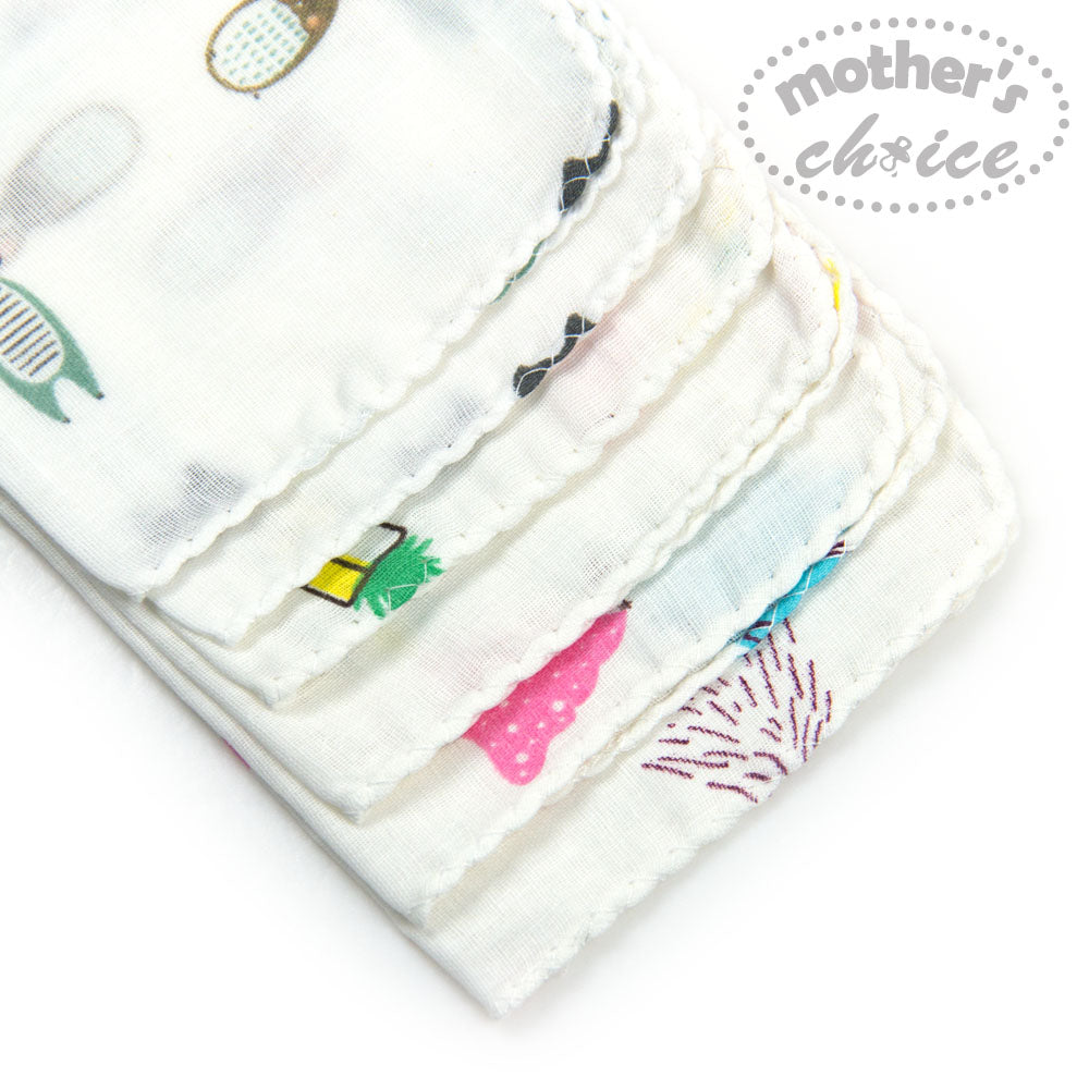 Mother'S Choice-Baby 6 Pack Muslin Face Cloths Tree Mothers Choice Yallatoys