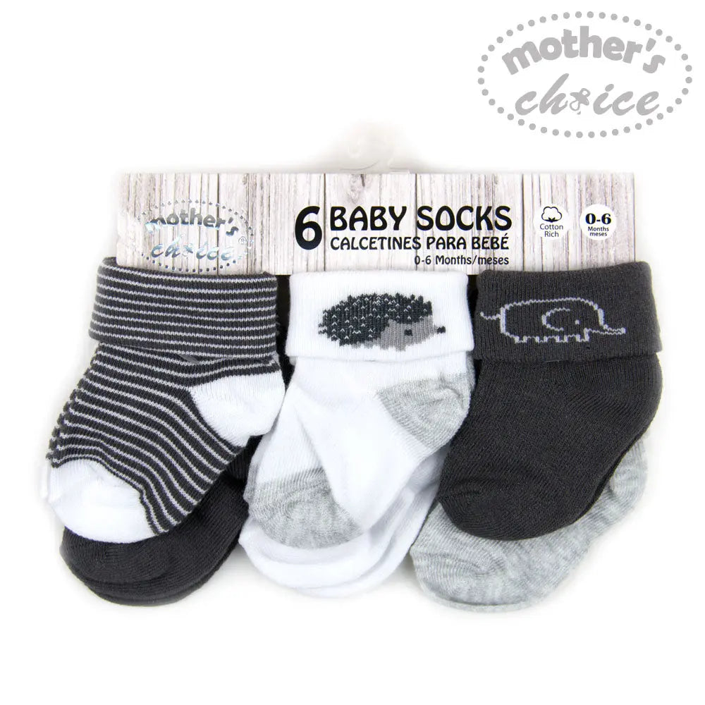 Mothers Choise Baby'S Turn Head 6 Pack Socks Mothers Choice Yallatoys