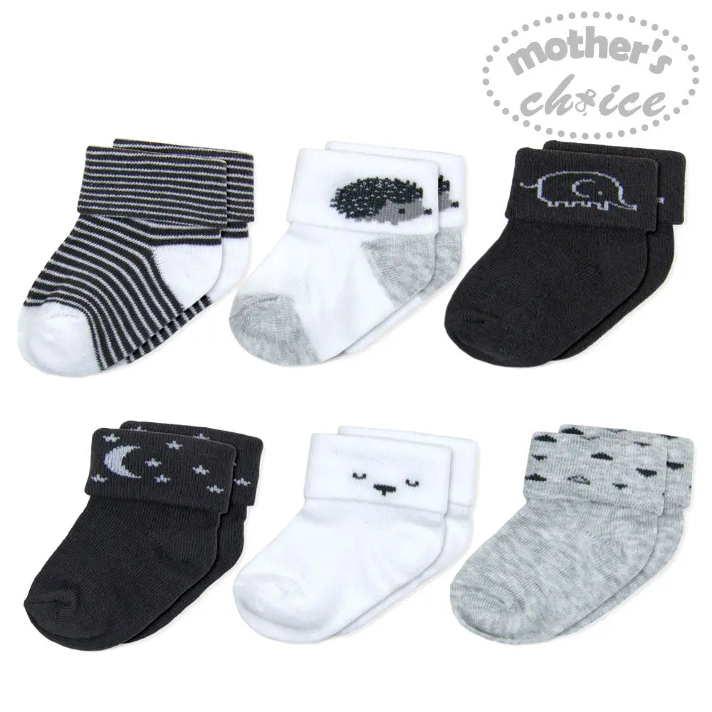 Mothers Choise Baby'S Turn Head 6 Pack Socks Mothers Choice Yallatoys