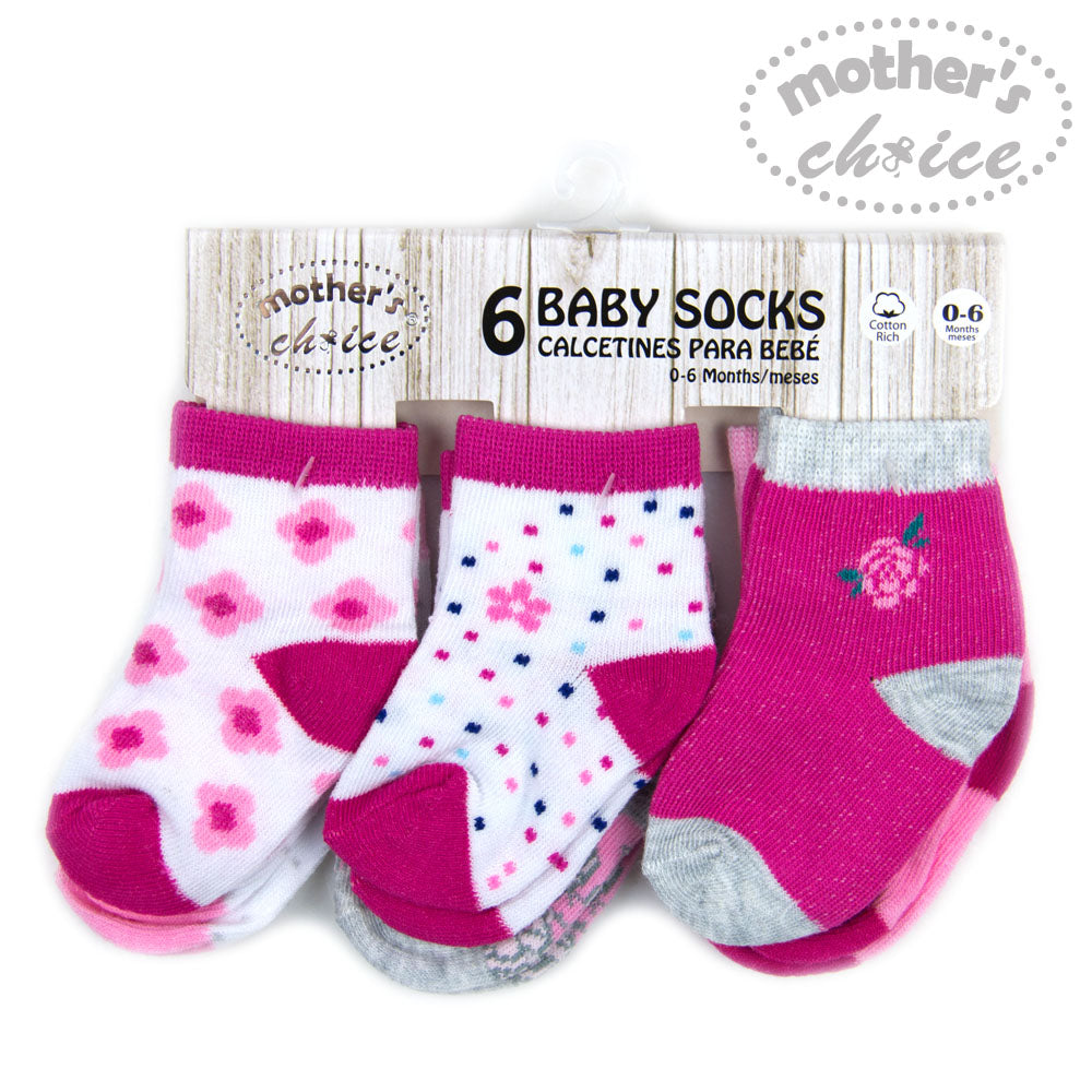 Mothers Choise Baby'S 6 Pack Socks. Mothers Choice Yallatoys