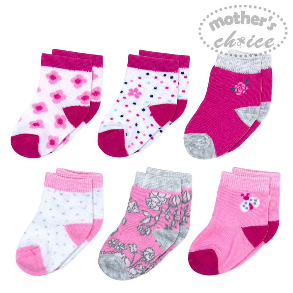 Mothers Choise Baby'S 6 Pack Socks. Mothers Choice Yallatoys