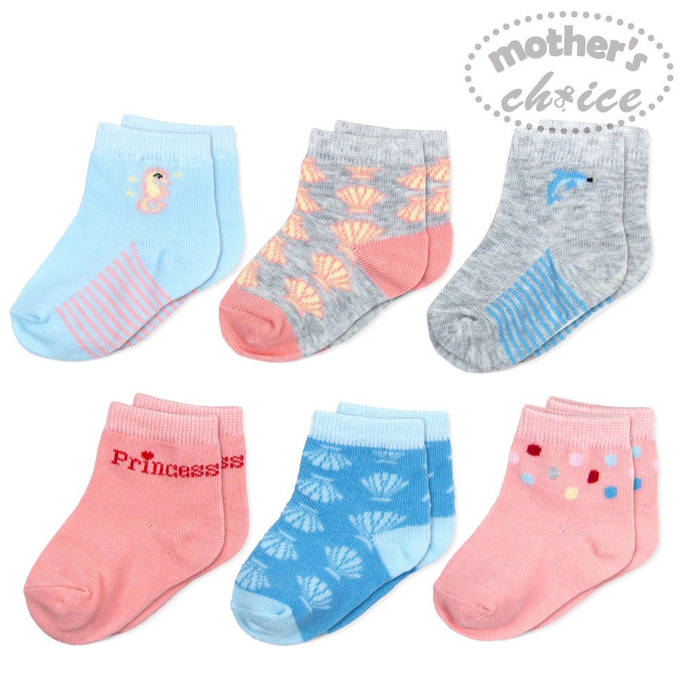 Mother'S Choice-Baby'S 6 Pack Socks.Rose Mothers Choice Yallatoys
