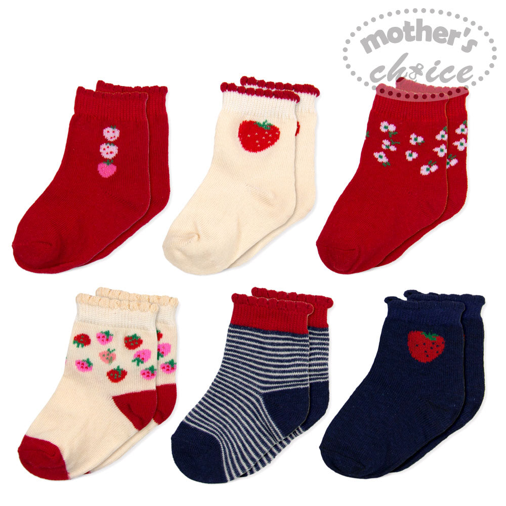 Mother'S Choice-Baby'S 6 Pack Socks. Red Mothers Choice Yallatoys