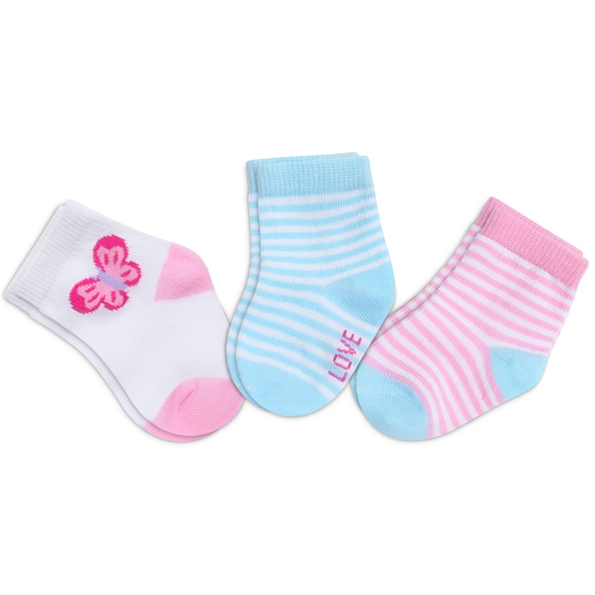 Mothers Choise Baby'S 3 Pair Turn Head Gift Box Socks. - 2 Mothers Choice Yallatoys