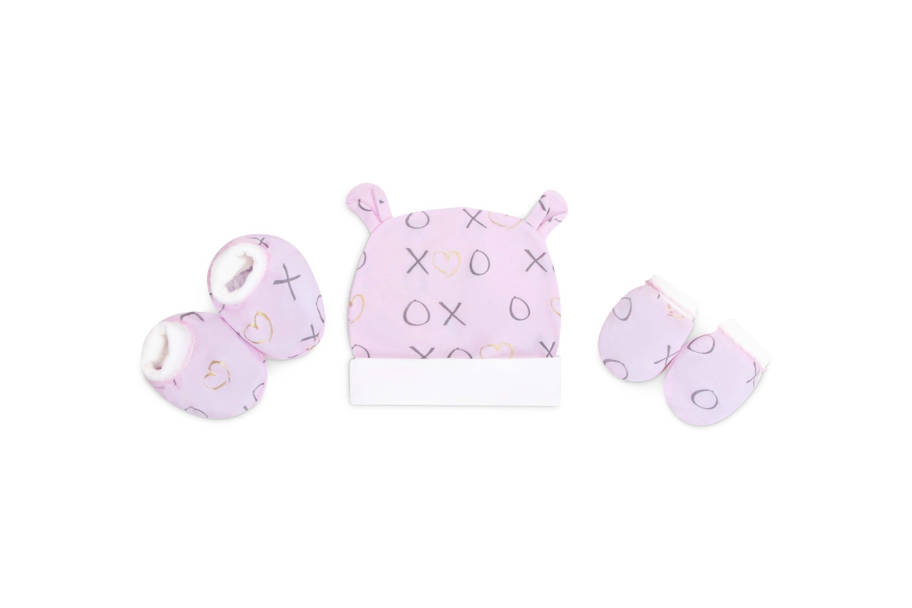 Infancie 3Pc Newborn Set Of Booties Mittens And Hat Infancie Yallatoys