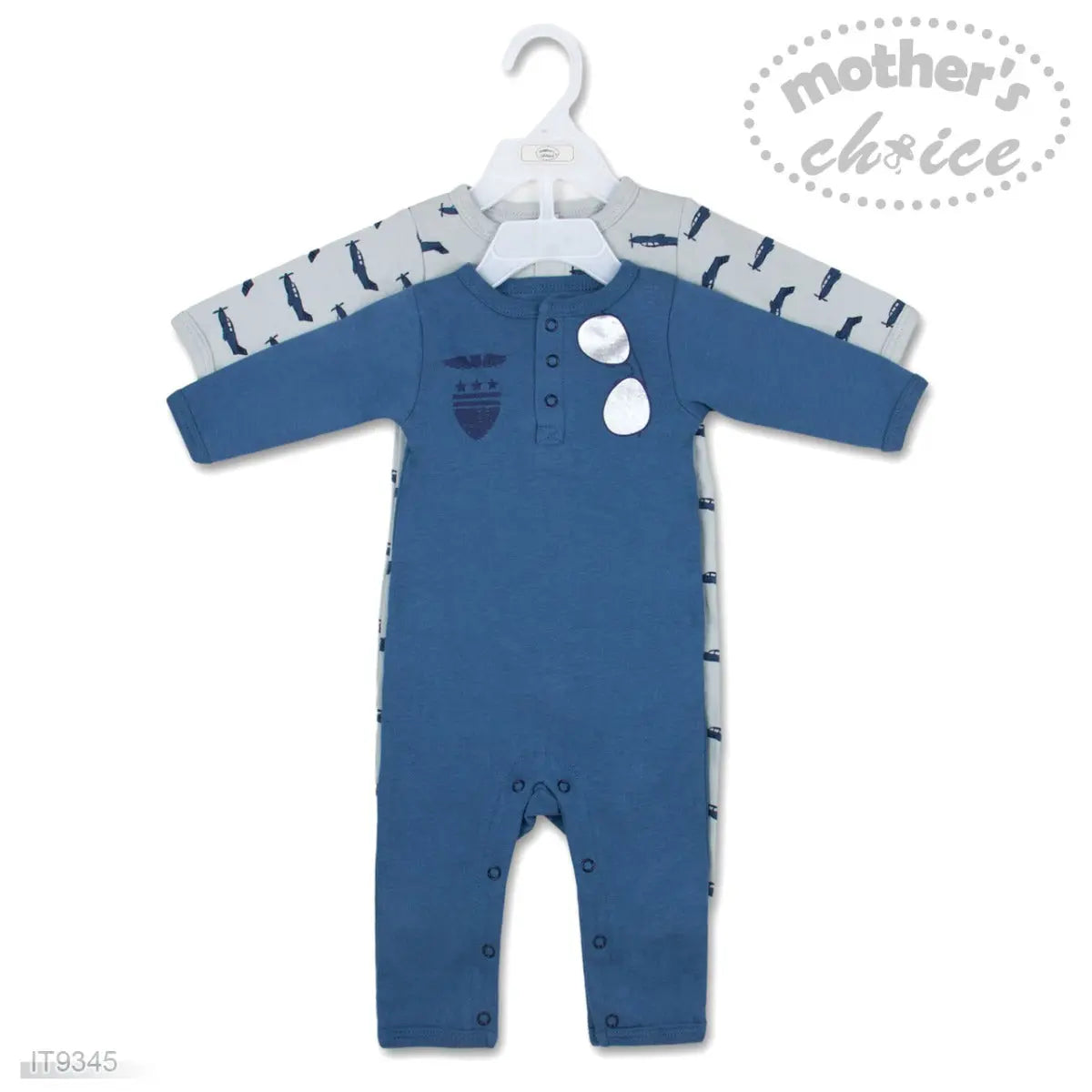 Mothers Choice Baby 2 Pack Romperblue Mothers Choice