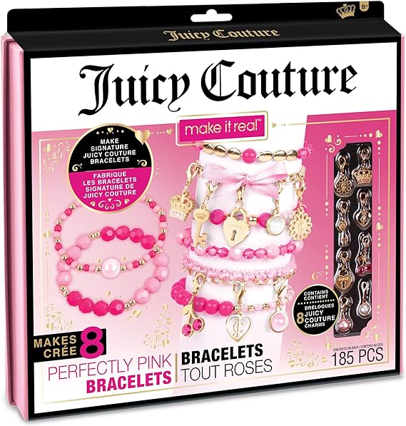 Buy Juicy Couture Perfectly Pink Bracelets DIY Charm Bracelet Making Kit | Yallatoys.com
