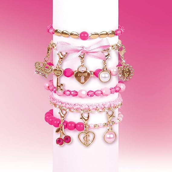 Buy Juicy Couture Perfectly Pink Bracelets DIY Charm Bracelet Making Kit | Yallatoys.com