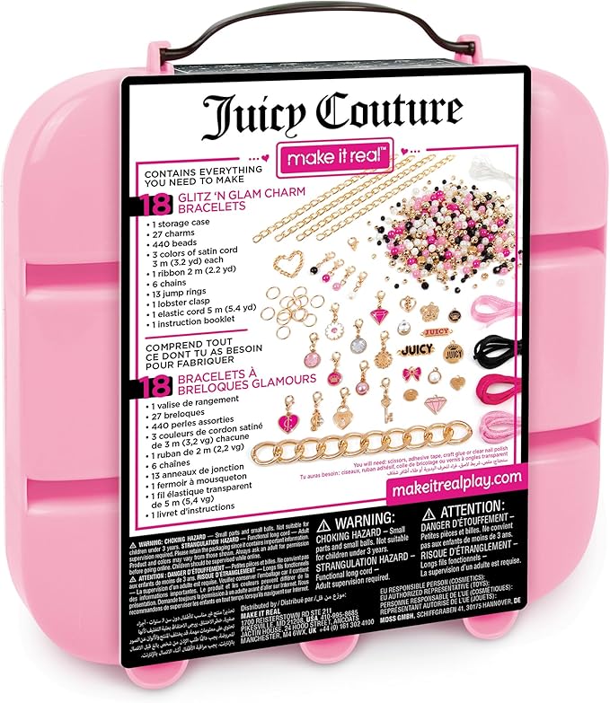 Buy Juicy Couture Glitz N Glam Charm Bracelets 494pc DIY Kit | Yallatoys.com