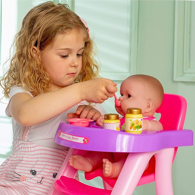 Buy JC Toys Lots to Love Babies Doll and High Chair 14Inch | Yallatoys.com