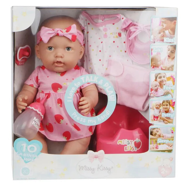 Buy JC Toys Missy Kissy Talking Doll Gift Set English Version 15Inch | Yallatoys.com