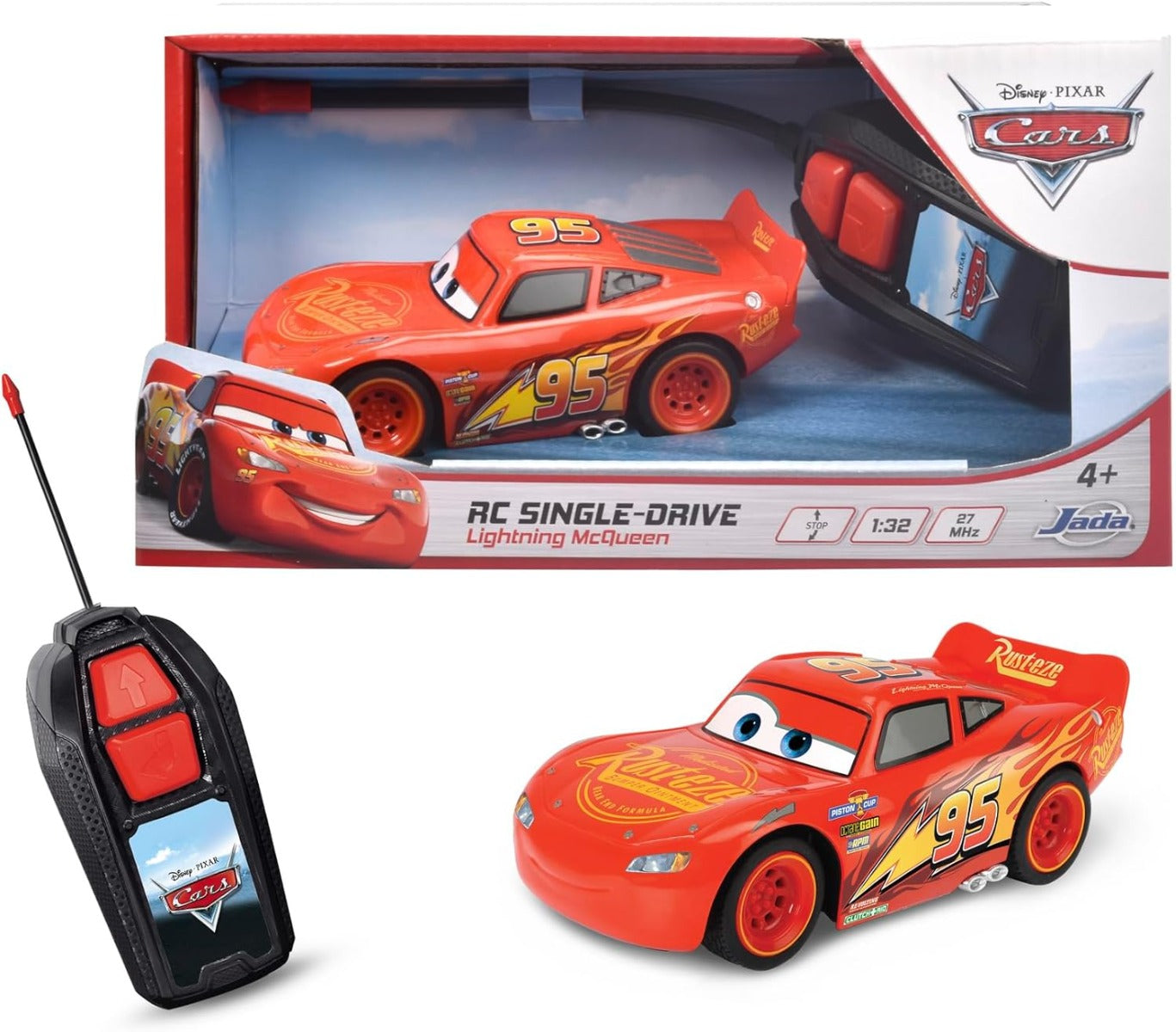 Buy Jada Remote Controlled Cars Lightning Mcqueen 1:32 Scale | Yallatoys.com