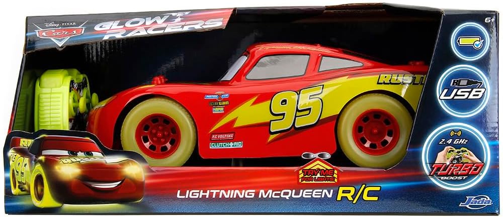 Buy Jada Toys Remote Controlled Lightning Mcqueen Glow Racers 1:14 Scale | Yallatoys.com