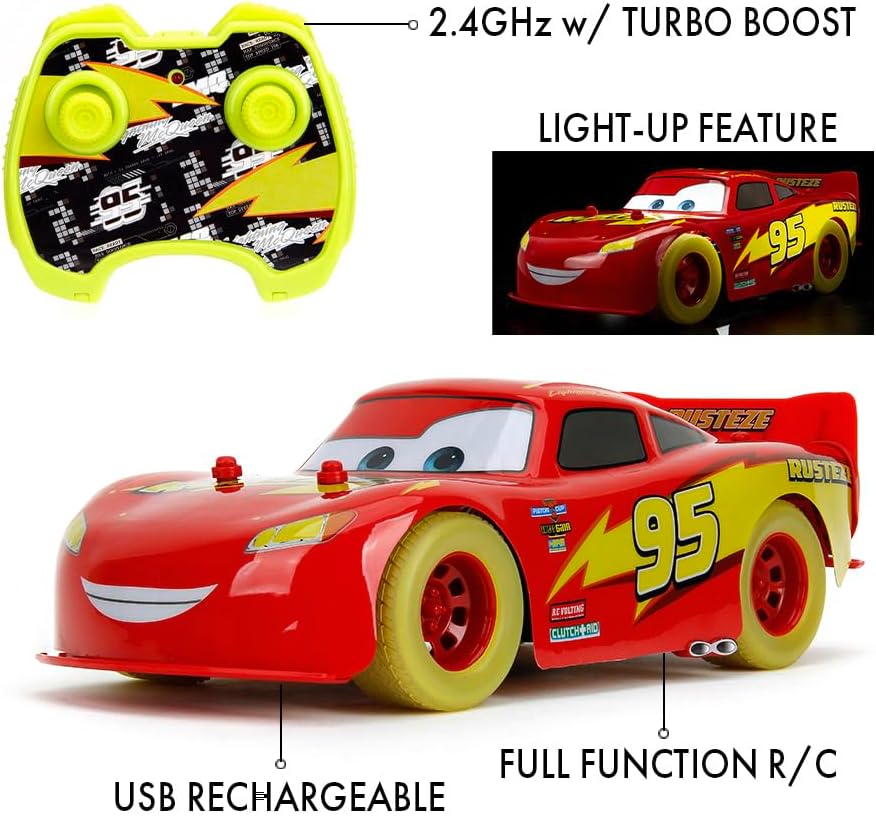 Buy Jada Toys Remote Controlled Lightning Mcqueen Glow Racers 1:14 Scale | Yallatoys.com