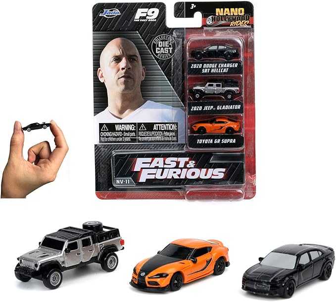 Buy Jada Fast & Furious Set of 3 Nano Collectable Cars (Sold Separately Subject To Availability) | Yallatoys.com