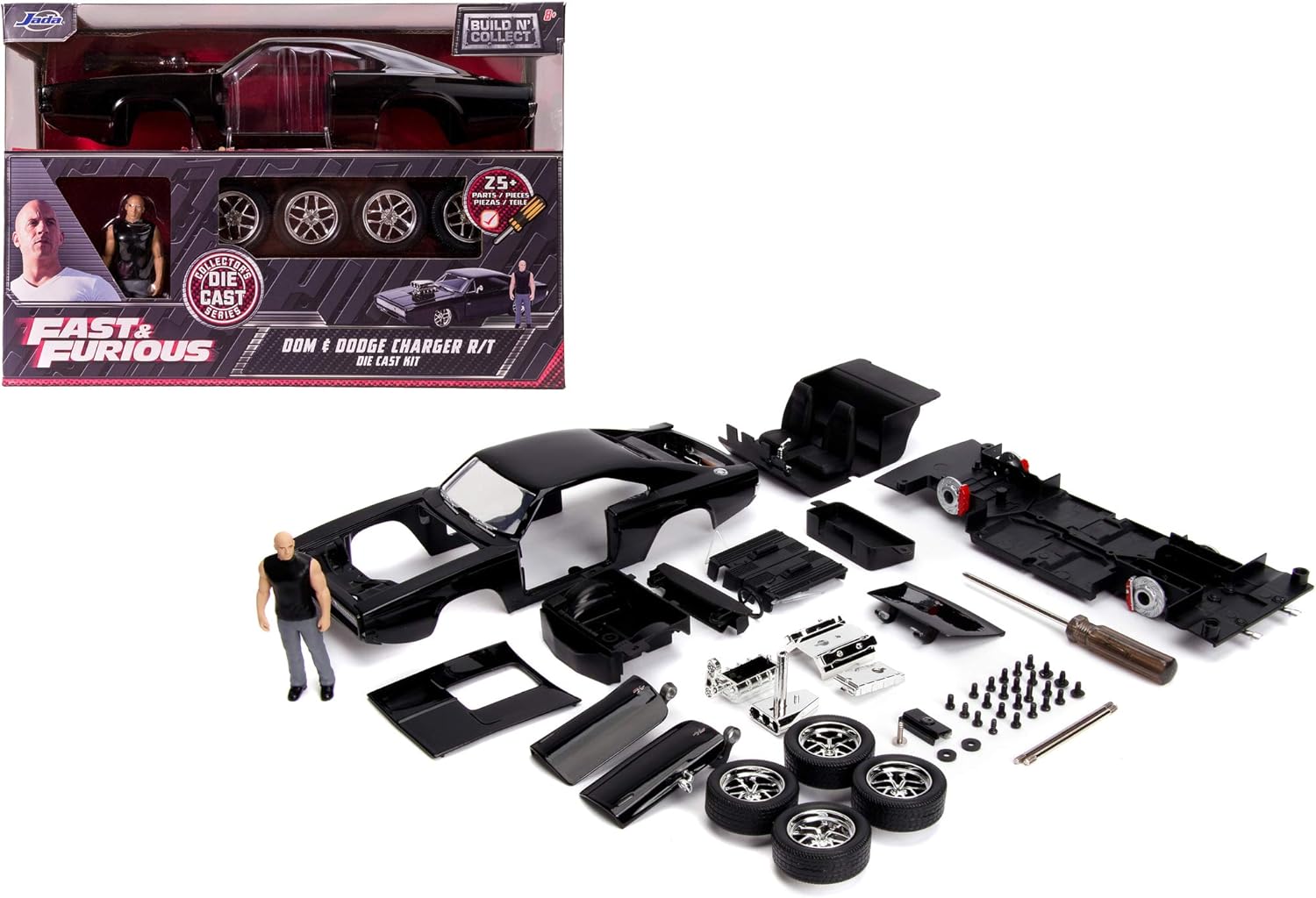 Buy Jada Fast & Furious Build & Collect Dom & Dodge Charger Car | Yallatoys.com