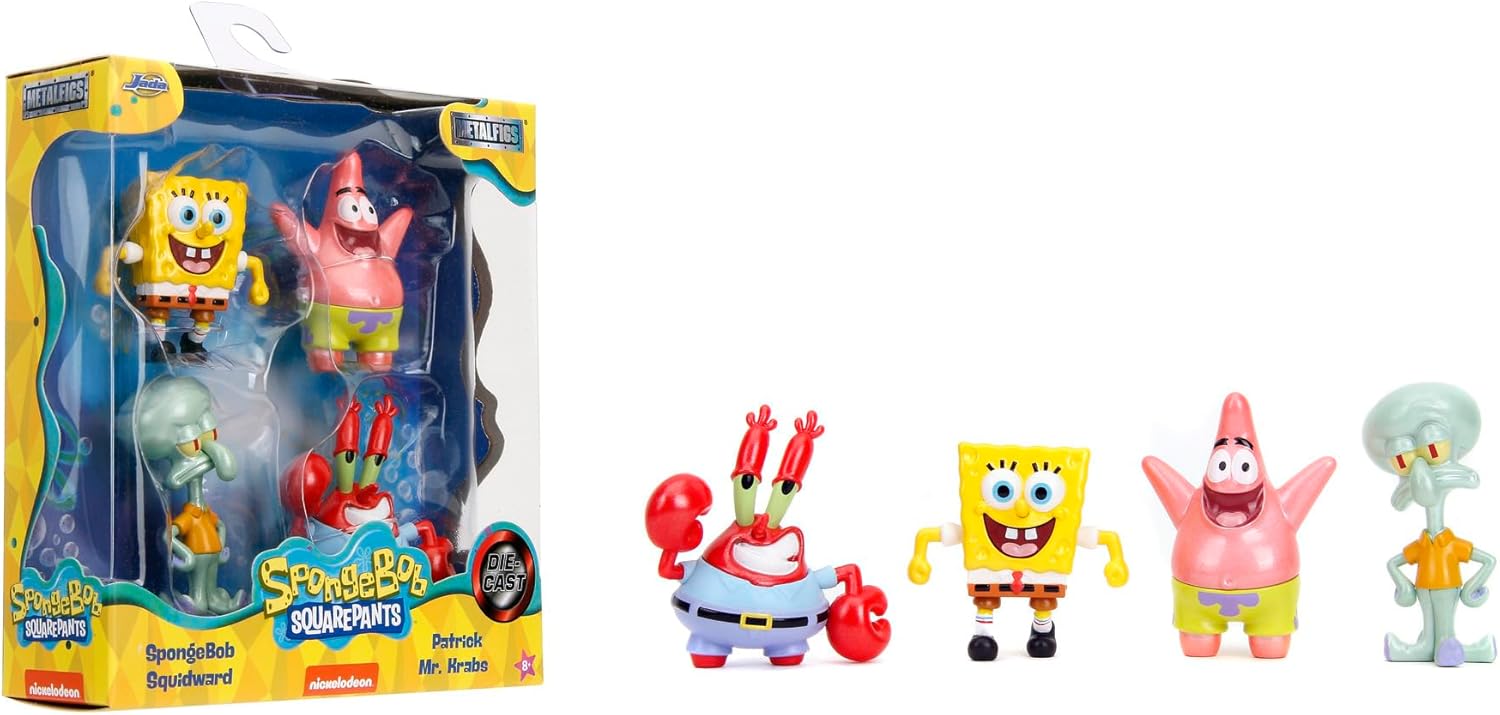 Buy Jada Toys Sponge Bob 4-Pack Figures 2.5Inch | Yallatoys.com