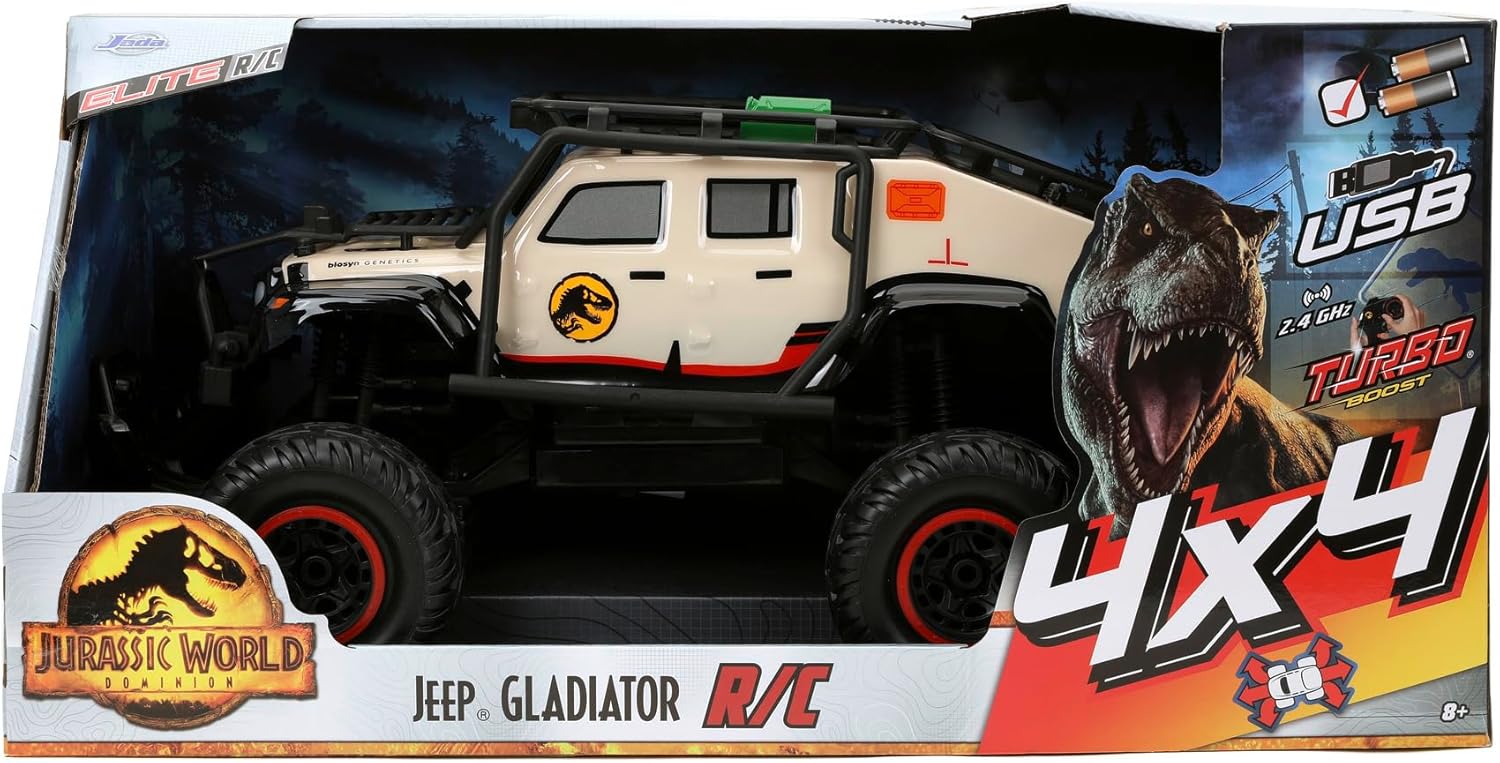 Buy Jada Jurassic World Remote Control 4x4 Jeep Gladiator | Yallatoys.com