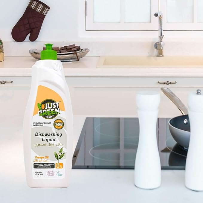 Just Green Organic Dishwashing Liquid  750 ML Just Green Organic Yallatoys