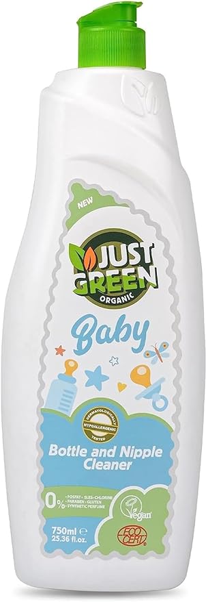 Just Green Organic Baby Bottle and Nipple Cleanser  750 ML Just Green Organic Yallatoys