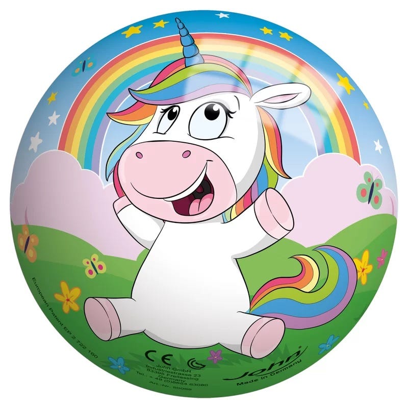 Buy John Vinyl Ball Unicorn 23cm | Yallatoys.com