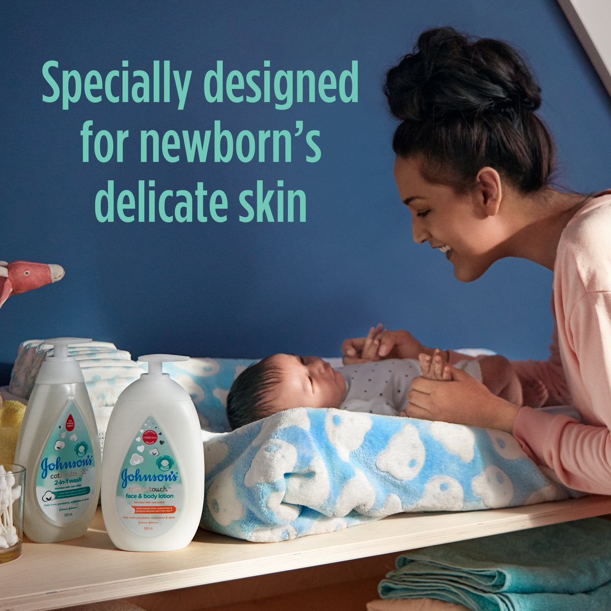 Johnson & Johnson Baby Cotton Touch Face&Body Lotion 500Ml Johnson & Johnson Yallatoys