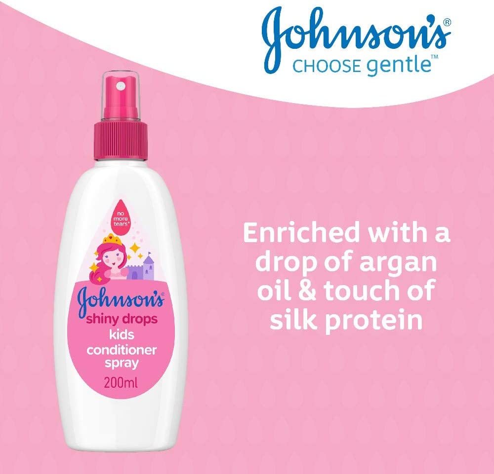 Johnson & Johnson  Shiny Drops Kids Conditioner Spray 200Ml Johnson & Johnson Yallatoys