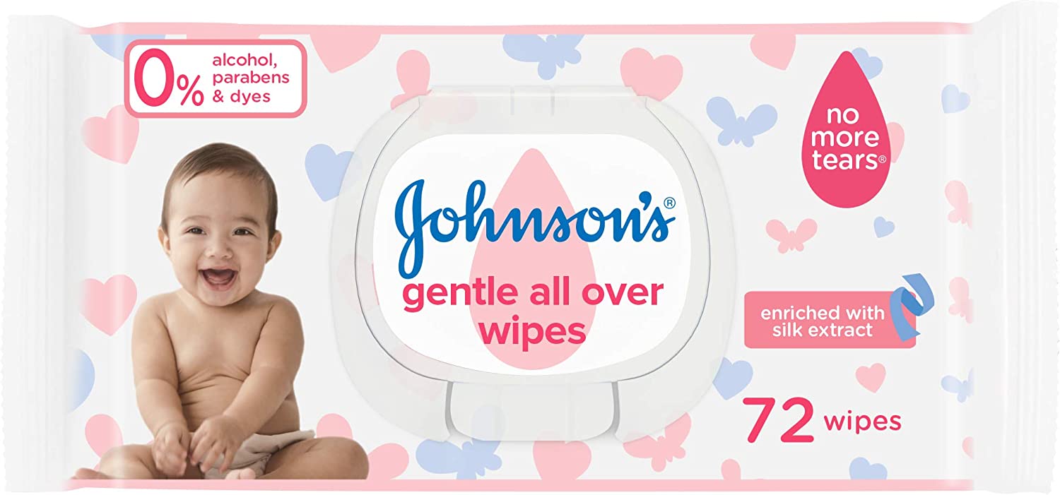 Johnson & Johnson  Gentle All Over Wipes 72'S Johnson & Johnson Yallatoys