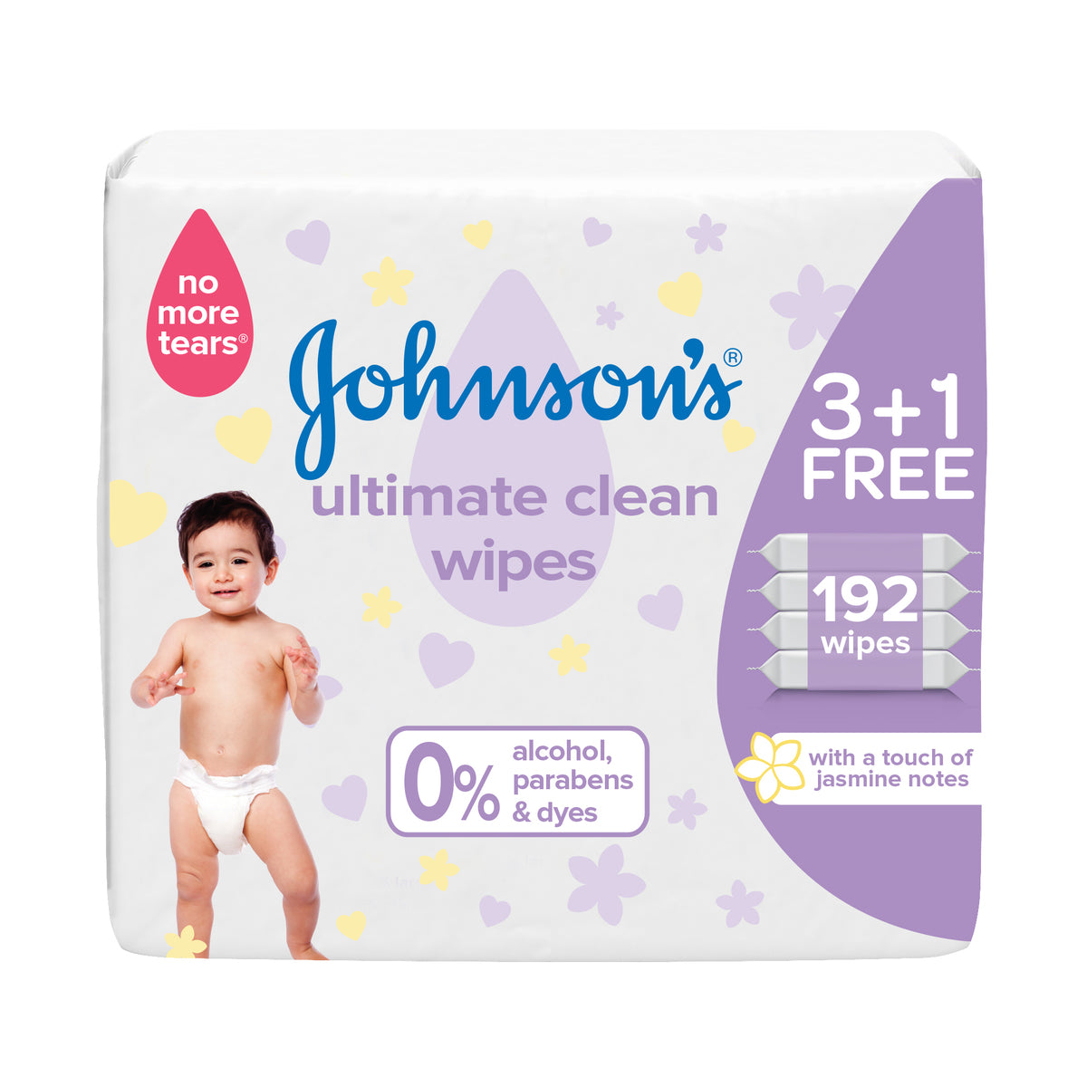 Johnson & Johnson Baby Ultimate Clean Wipes  3+1  Free 192'S Johnson & Johnson Yallatoys