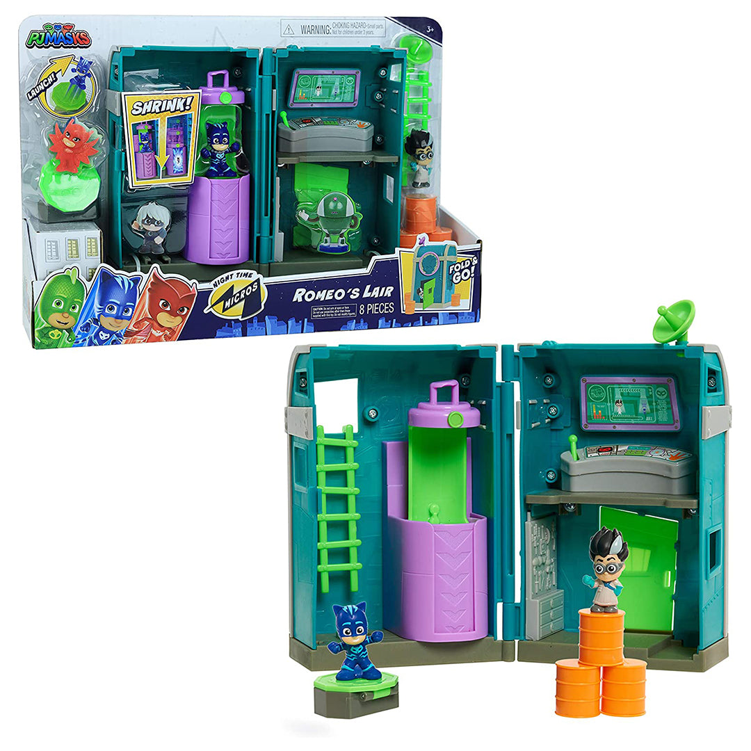 Buy PJ Mask Night Time Micros Romeos Lair Playset | Yallatoys.com