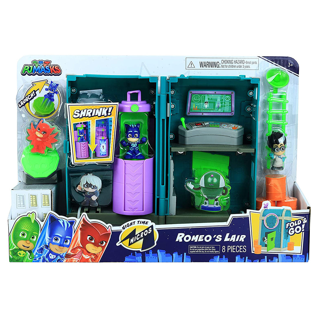 Buy PJ Mask Night Time Micros Romeos Lair Playset | Yallatoys.com