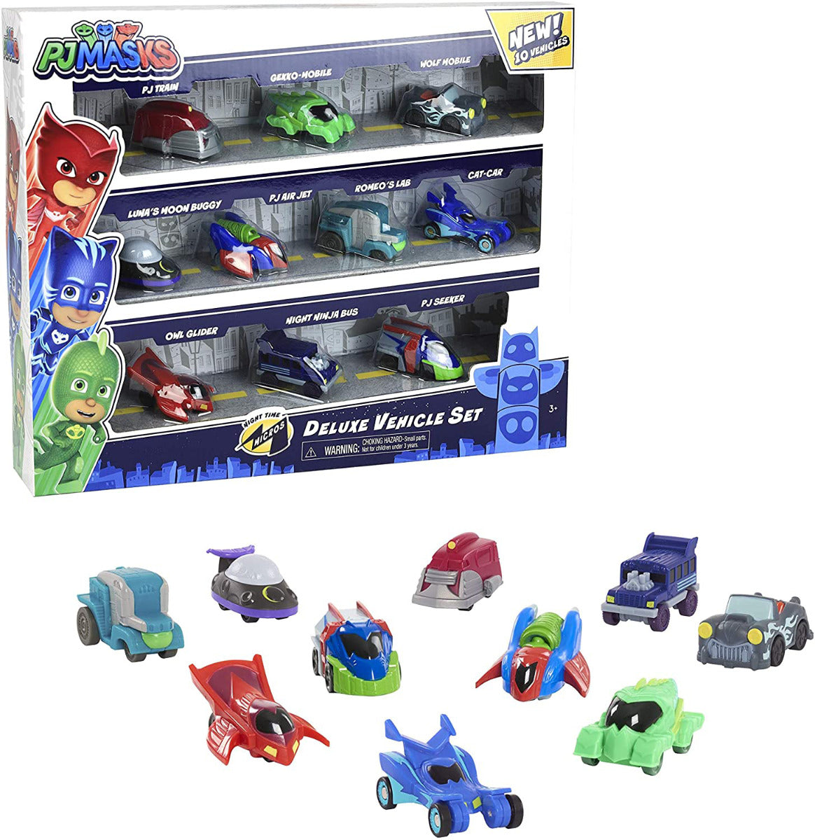 Buy PJ Mask Night Time Micros Deluxe Vehicle Set | Yallatoys.com