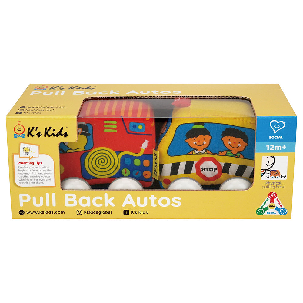 Buy K's Kids Pull Back Autos School Bus Fire Engine | Yallatoys.com