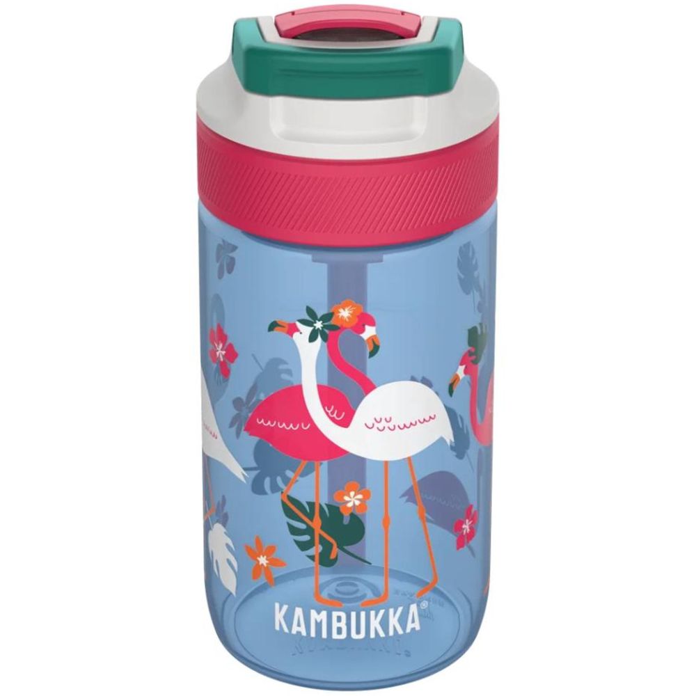Buy Kambukka Lagoon BPA Free Water Bottle With Straw Lid 400 ml Blue Flamingo | Yallatoys.com