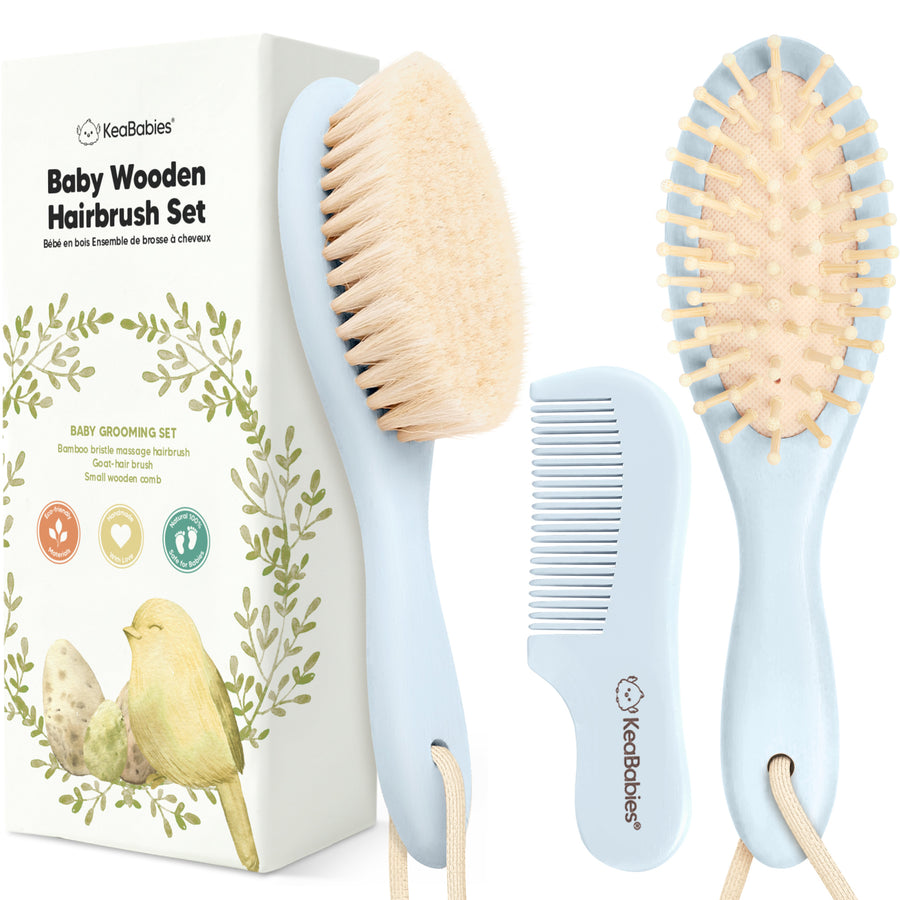 KeaBabies Baby Hair Brush and Comb Set Frost KeaBabies Yallatoys