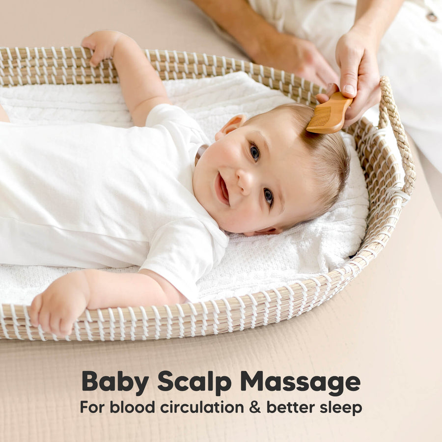 KeaBabies Baby Hair Brush and Comb Set  Walnut KeaBabies Yallatoys