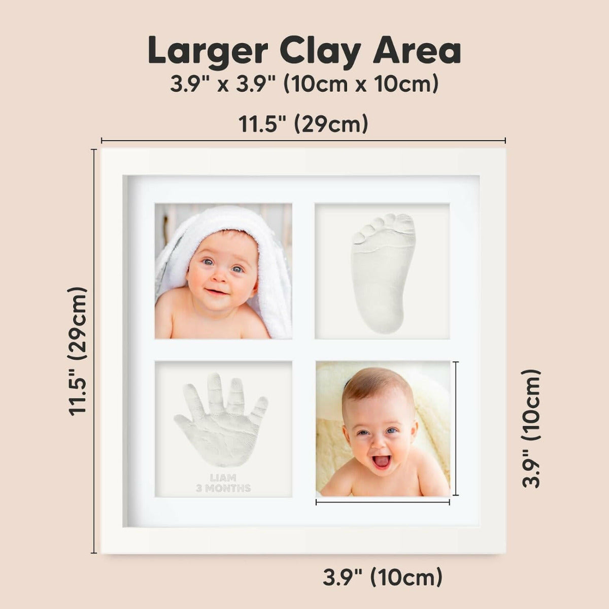 KeaBabies Solo Keepsake Frame Alpine White KeaBabies Yallatoys