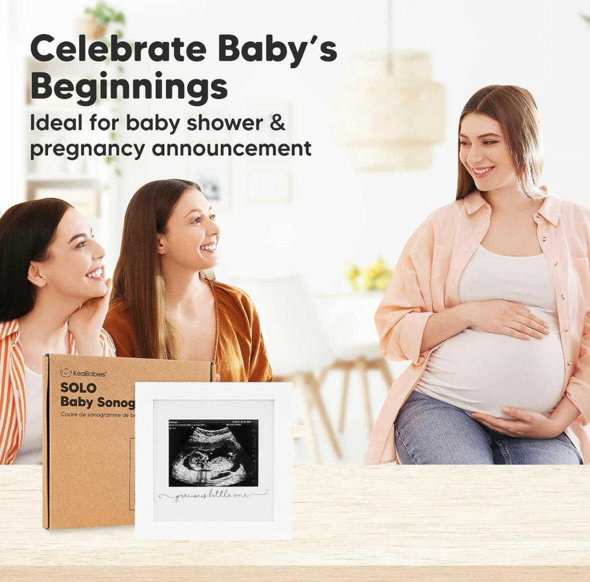KeaBabies Sonogram Frame Alpine White KeaBabies Yallatoys