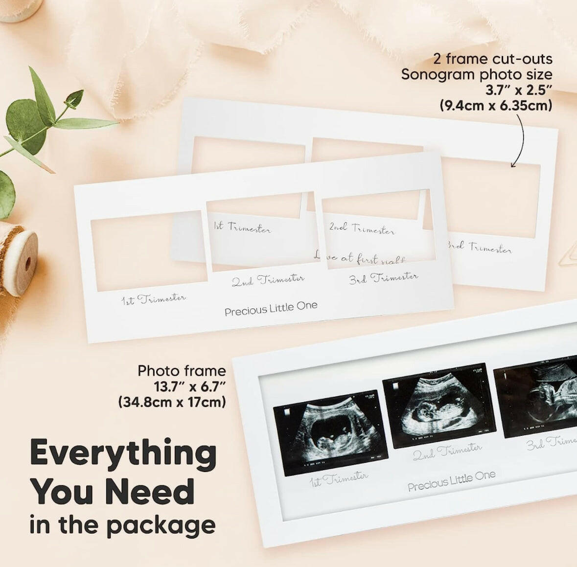 KeaBabies Trio Sonogram Frame Alpine White KeaBabies Yallatoys