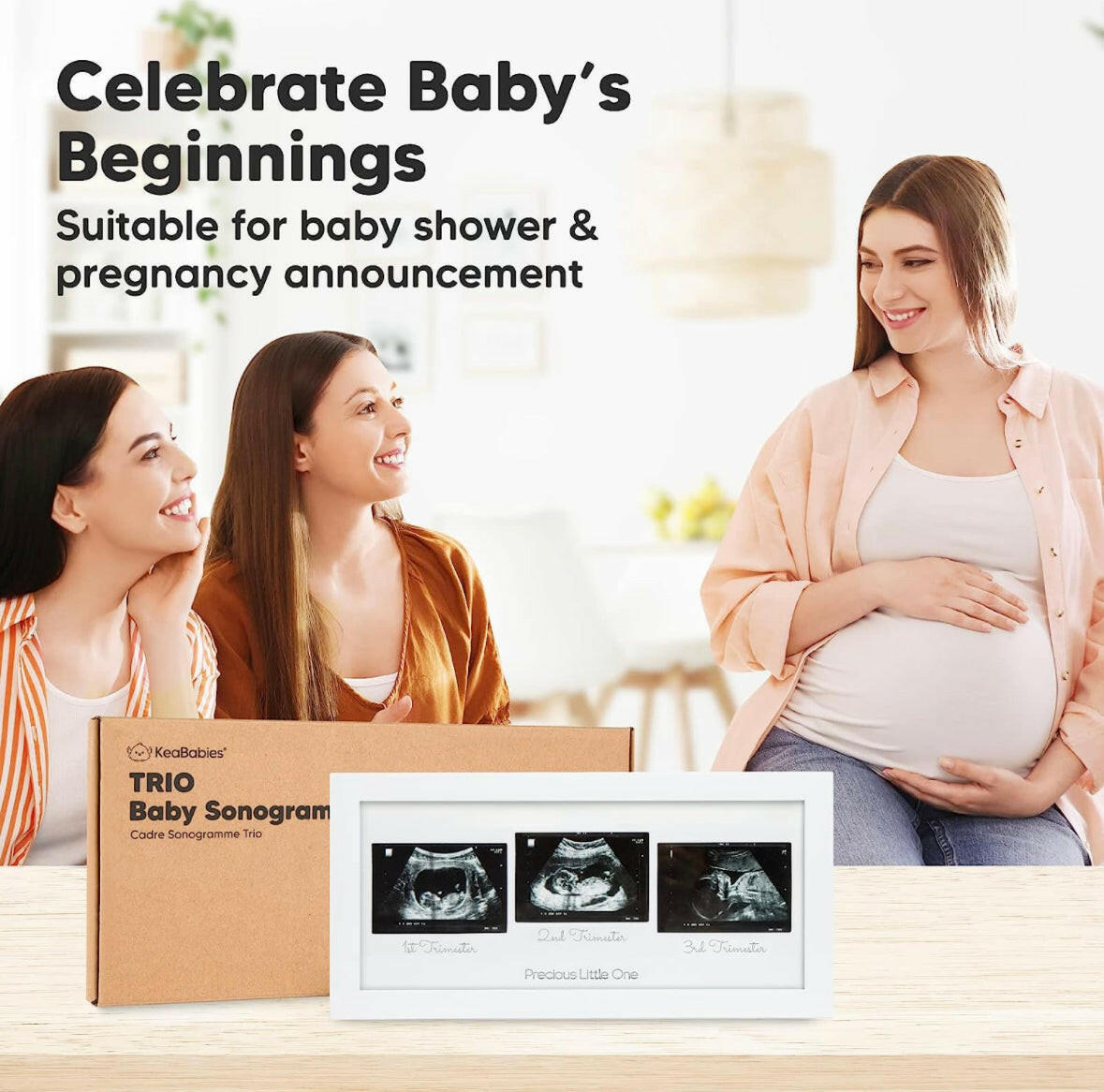 KeaBabies Trio Sonogram Frame Alpine White KeaBabies Yallatoys